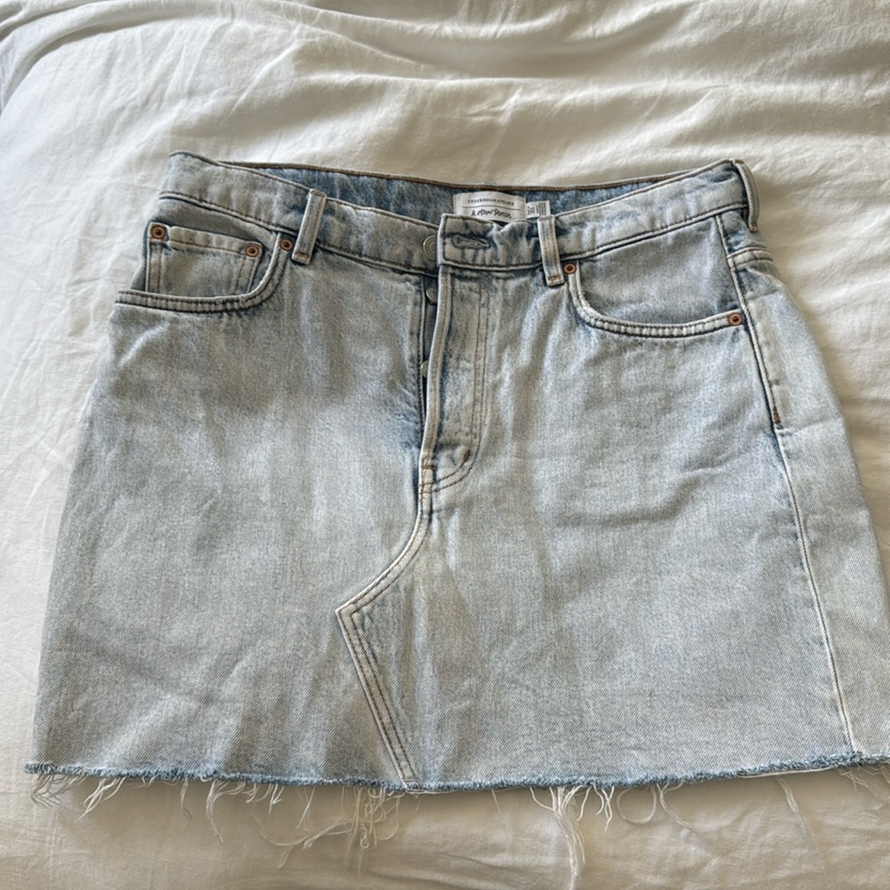 & other stories mini denim skirt
